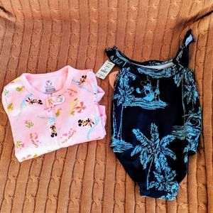Disney Minnie Mouse Infant Swim Suit & Footed PJs